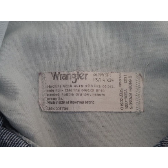 Vintage Wrangler Button Fly High Rise Mom Jeans Womens Size 13/14 Western Denim - Picture 10 of 11